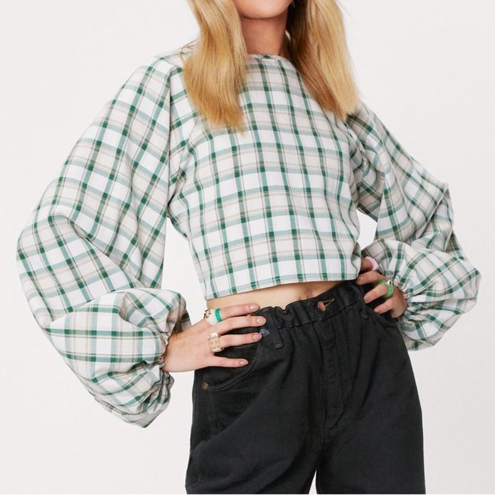 NWT Nasty Gal Puff Sleeve Blouse